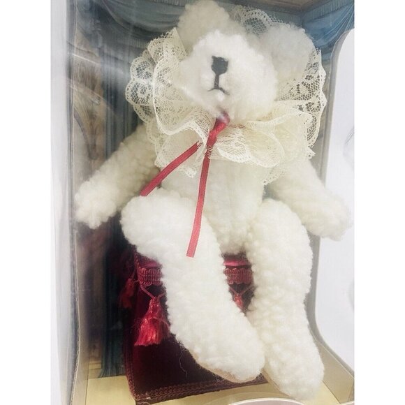 NOS Musical Victorian Teddy Bear Doll Plush Toy Animated Wind Up Love Story - Picture 8 of 16